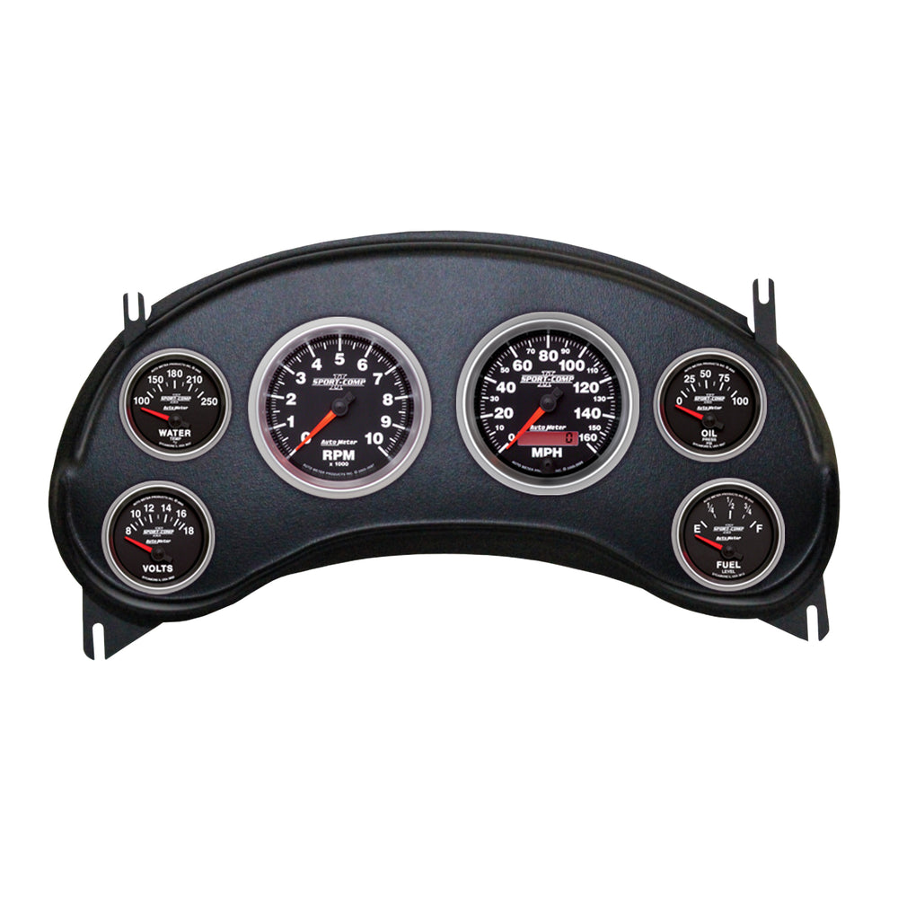AutoMeter 6 Gauge Direct-Fit Dash Kit, Chevy S10 Truck 98-04, Sport-Comp II