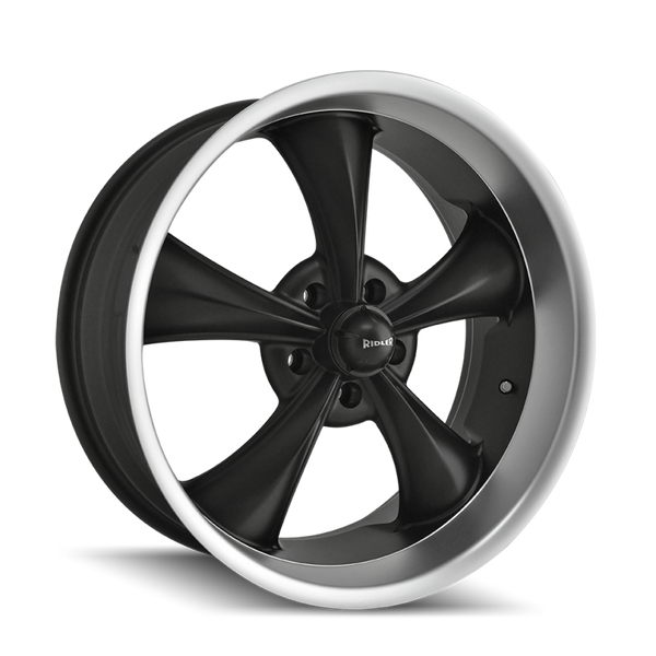 Ridler 695 17x8 / 5x120.65 BP / 0mm Offset / 83.82mm Hub Matte Black Machined Wheel