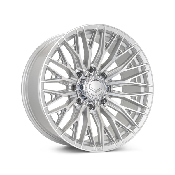 Vossen HFX-6 22x10 - 6x139.7 - ET-18 - Super Deep - 106.1 - Silver Polished Wheel