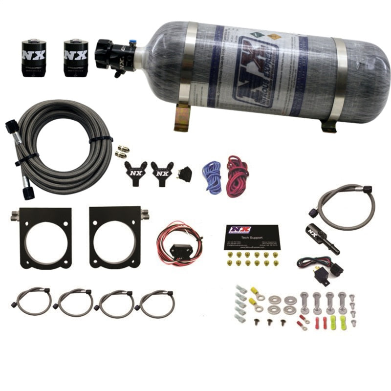 Nitrous Express Ensemble de plaque d'oxyde nitreux 13-17 Dodge Viper (Gen-V) (50-400HP) avec bouteille 12lb