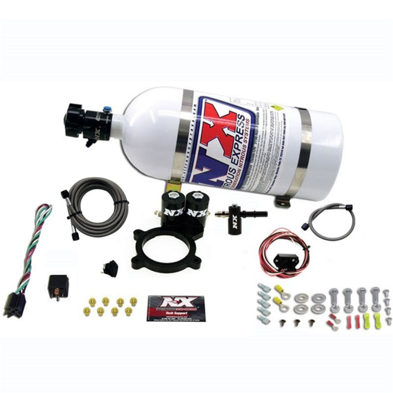 Nitrous Express Ensemble de plaque de nitreux 2014+ camion GM 5.3L (50-250HP) avec bouteille de 10lb