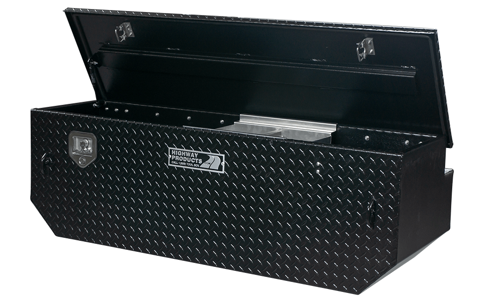 Highway Product 60 X 19.5 X 31 5TH Wheel Tool Box with Plate Lid, Plate Base - 3022-005-BK62