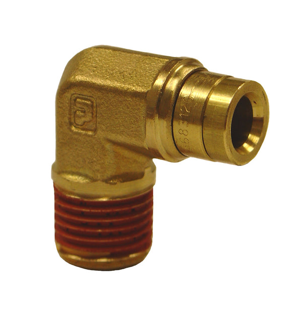 Firestone Male 90 Degree Elbow Air Line Fitting 1/4in Tubing 1/4 NPT Bulk Pack Of 25