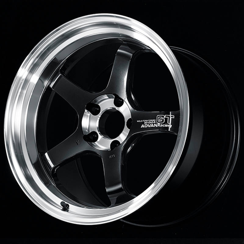 Advan Roue GT Beyond-R 18X9.5 / +45 déport / 5x100 BC / 63mm alésage / noir Dark Platinum coupe diamant