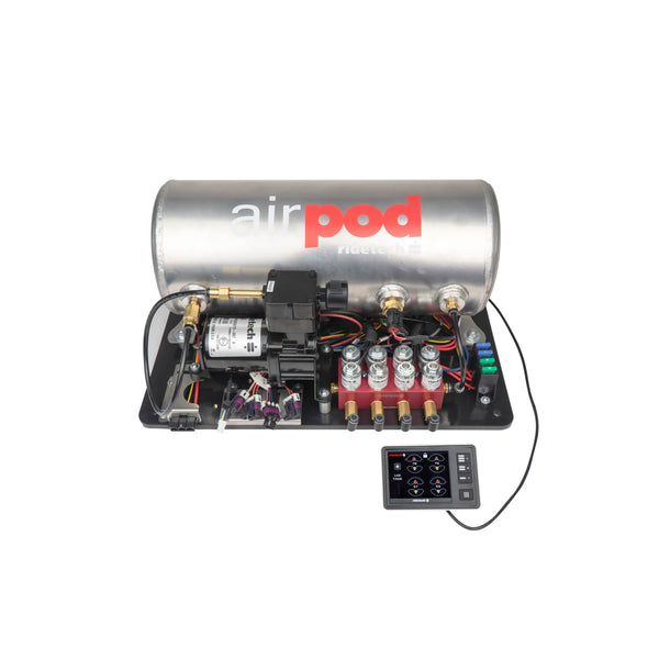 Ridetech Suspension 3 Gallon AirPod with RidePro E5 air suspension controller.