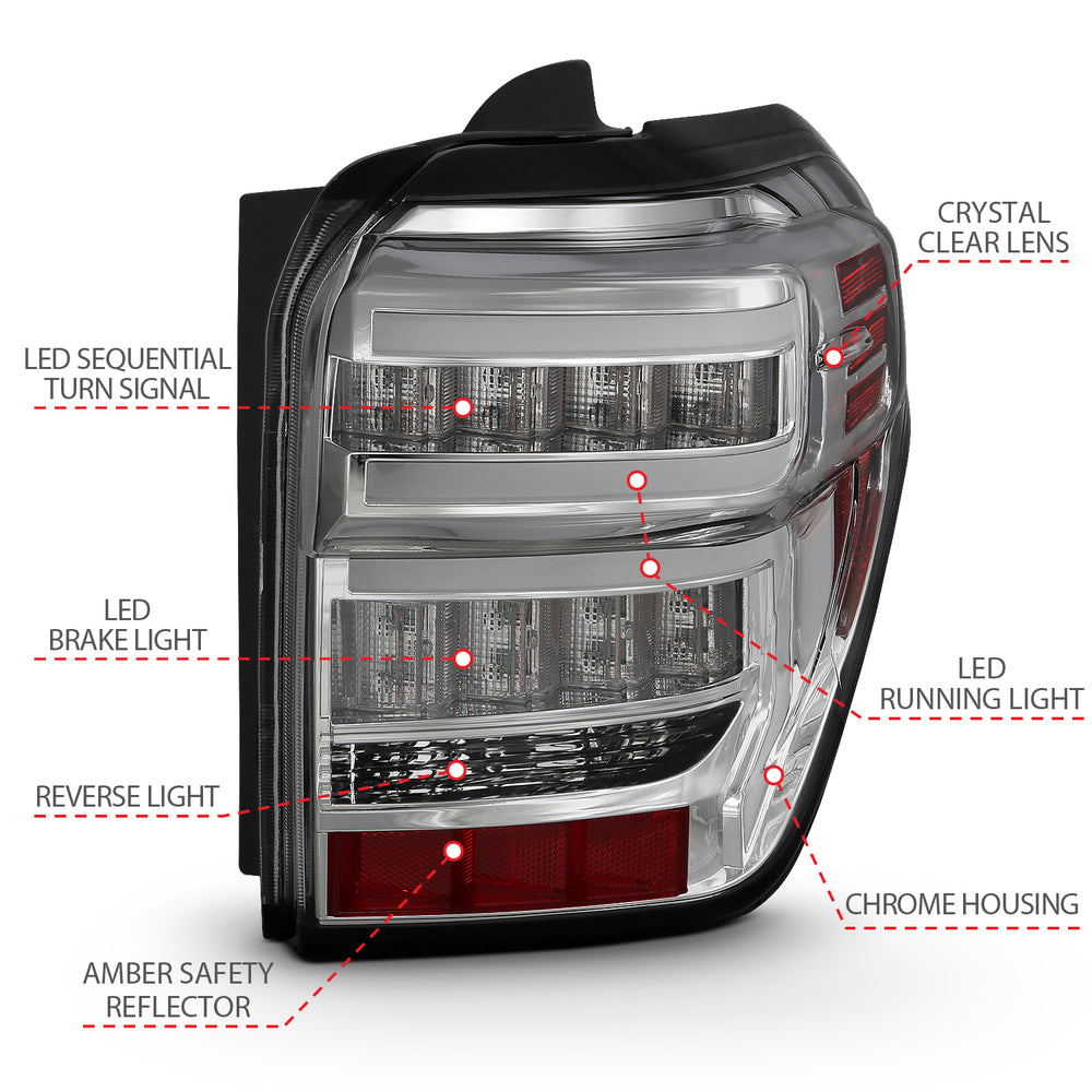 ANZO USA - Tail Light Assembly - 311313 — 2014-2023 Toyota 4Runner
