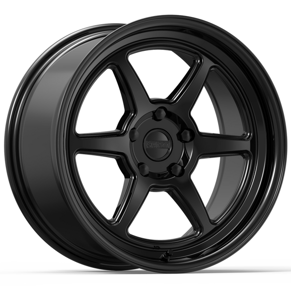 Kansei Roue K14B Roku 18x9 po / 5x108 / déport 12mm / alésage 63.4mm - noir brillant