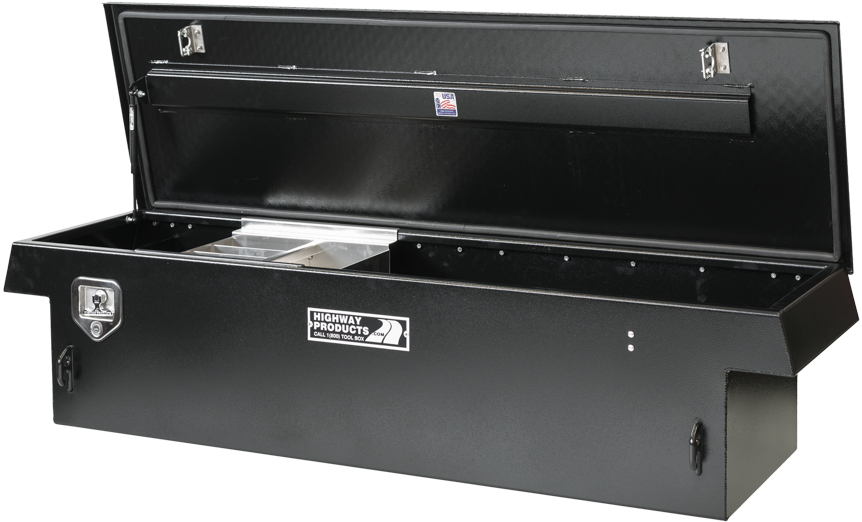 Highway Product 70 X 16 X 20 Single Lid Tool Box with Smooth Black Base, Black Diamond Plate Lid - 3213-003-BK62
