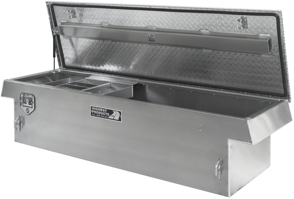 Highway Product 70 X 16 X 20 Single Lid Tool Box with Smooth Aluminum Base, Diamond Plate Lid - 3213-003