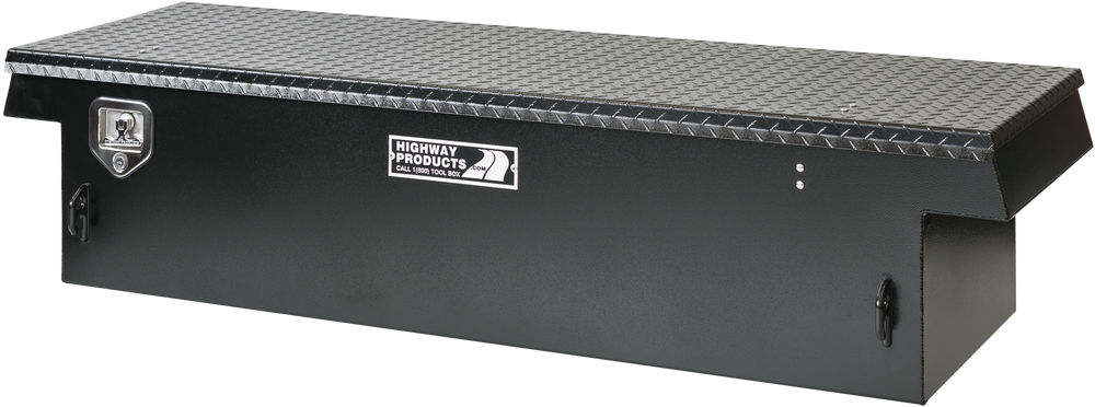 Highway Product 70 X 16 X 23 Single Lid Tool Box with Smooth Black Base, Black Diamond Plate Lid - 3213-009-BK62