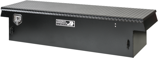 Highway Product 70 X 16 X 23 Single Lid Tool Box with Smooth Black Base, Black Diamond Plate Lid - 3213-009-BK62