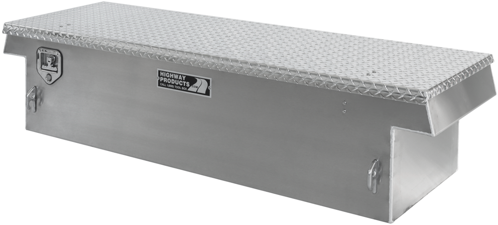 Highway Product 70 X 16 X 23 Single Lid Tool Box with Smooth Aluminum Base, Diamond Plate Lid - 3213-009