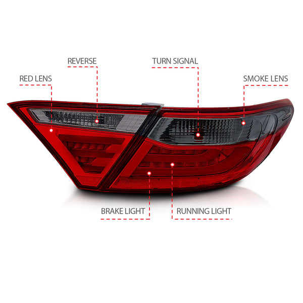 ANZO USA - Tail Light Assembly - 321336 — 2015-2017 Toyota Camry