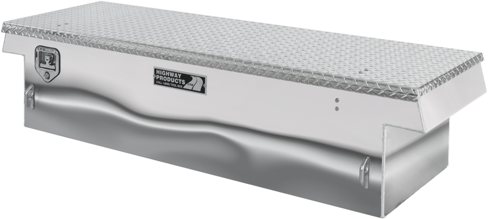 Highway Product 70 X 16 X 27 Single Lid Tool Box with Diamond Plate Base, Diamond Plate Lid - 3222-002