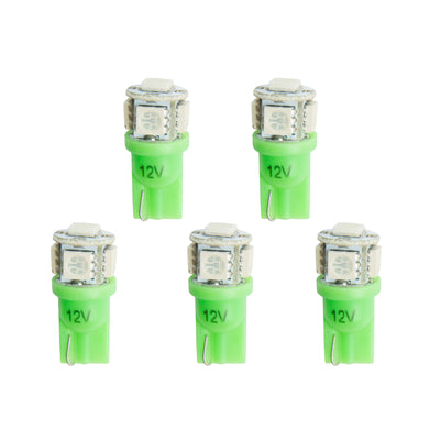 AutoMeter LED Bulb, Replacement, T3 Wedge, Green, 5 Pack
