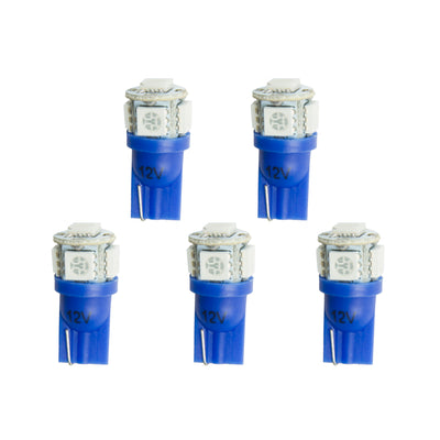 AutoMeter LED Bulb, Replacement, T3 Wedge, Blue, 5 Pack