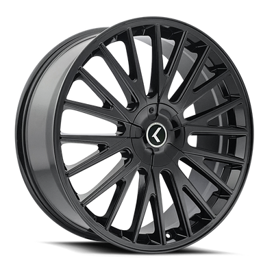 Kraze KR185 Double Down 17x8 / 5x112/120 BP / 38mm Offset / 74.1mm Hub Gloss Black Wheel