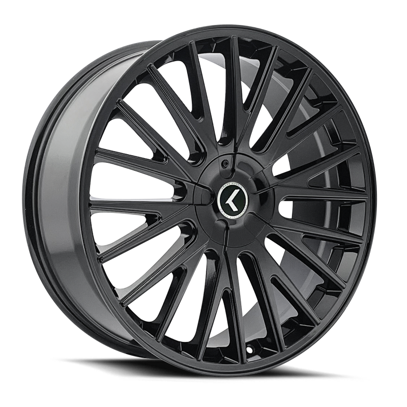 Kraze KR185 Double Down 18x8 / 5x112/120 BP / 40mm Offset / 74.1mm Hub Gloss Black Wheel
