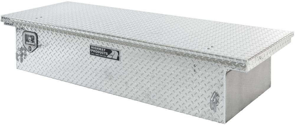 Highway Product 70 X 13.5 X 20 Low Profile Tool Box with Diamond Plate Base, Diamond Plate Lid - 3322-002