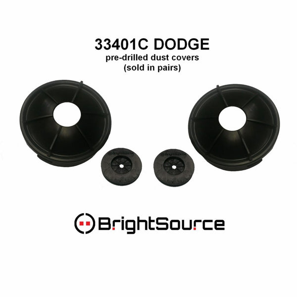 Brightsource Composants d'éclairage Capuchons anti-poussière de phare prépercés - noir (09-18 Ram 1500/09-17 Ram 2500/3500)