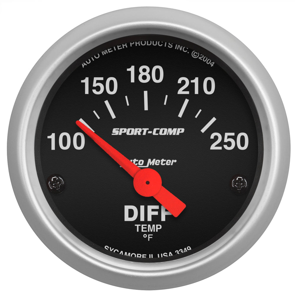 AutoMeter 2-1/16" Differential Temperature, 100-250 F, Sport-Comp