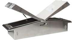 Highway Product 71 X 16 X 23 Gull Wing Tool Box with Smooth Aluminum Base, Diamond Plate Lid - 3412-015