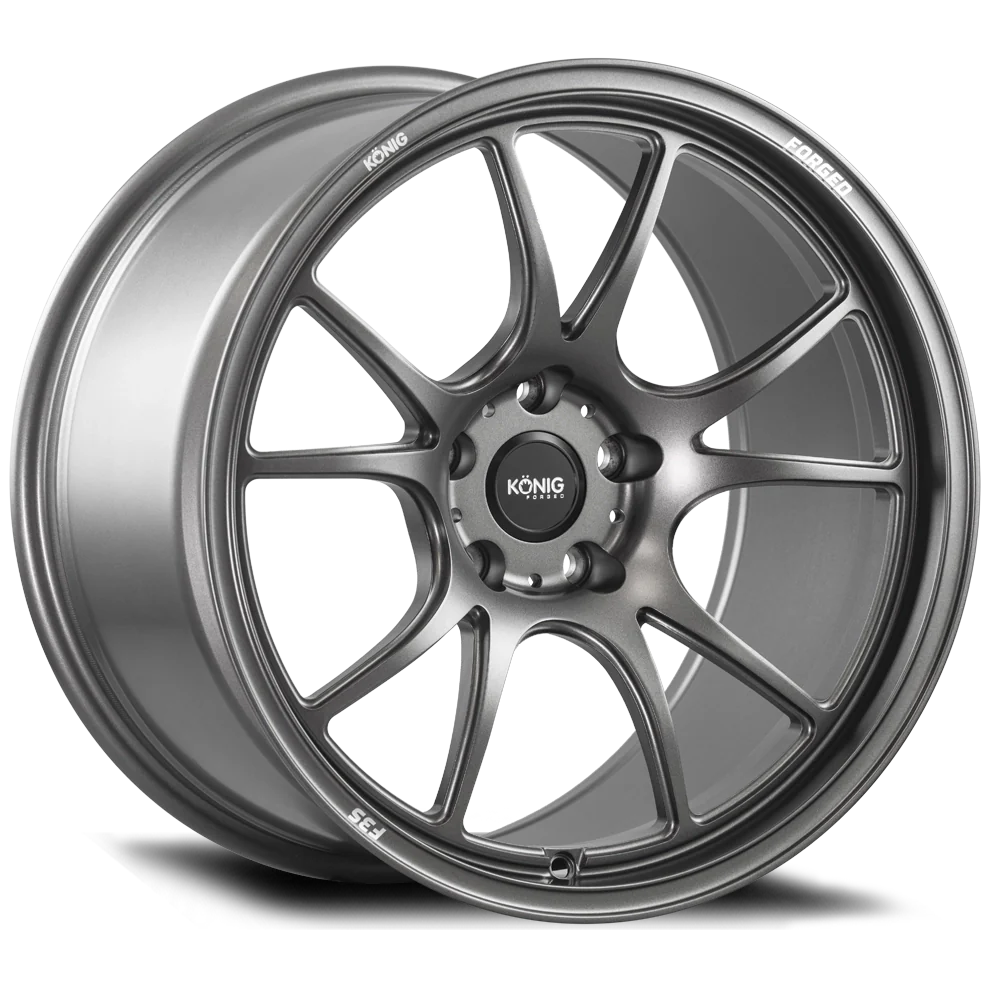 Konig Roue forgée F3S 18X10.5 5X114.3 ET25 à talon moleté - charbon satiné