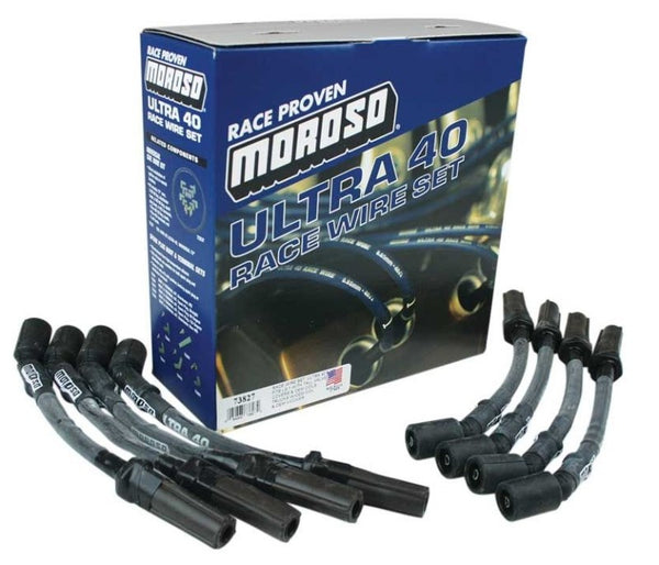 Moroso Jeu de fils d'allumage GM LS - Ultra 40 - gainé - type Coil-On - fil de 9.75 po - noir