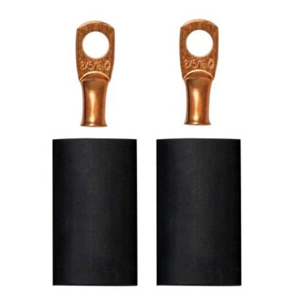Moroso Ensemble de cosses de câble de batterie à sertir/souder pour fil calibre 8, goujon de 5/16 po de diam. (paquet de 2)