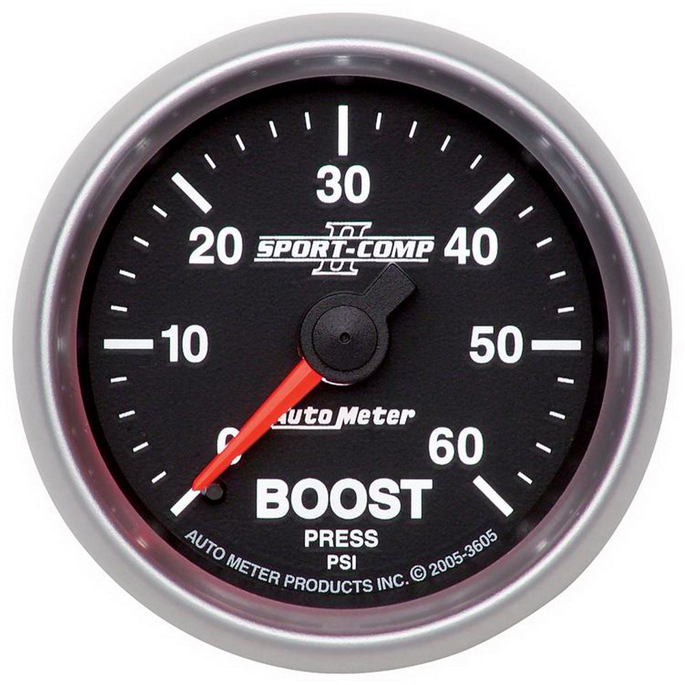 AutoMeter 2-1/16" Boost, 0-60 PSI, Sport-Comp II