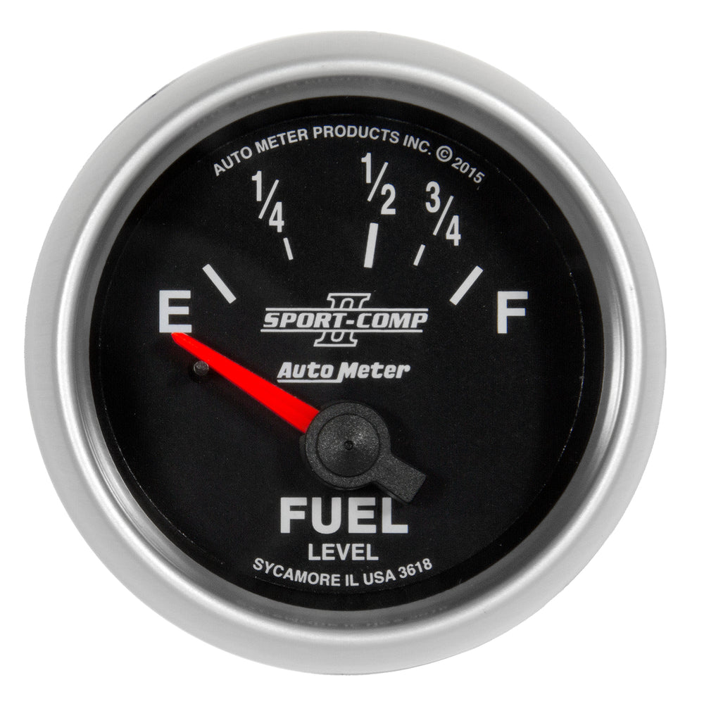 AutoMeter 2-1/16" Fuel Level, 16-158 Ohm, Sport-Comp II
