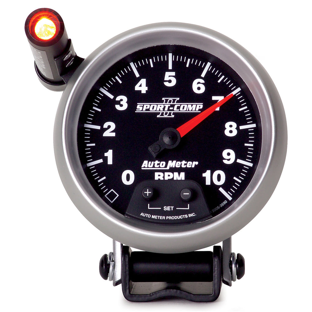 AutoMeter 3-3/4" Pedestal Tachometer, 0-10,000 RPM, Sport-Comp II