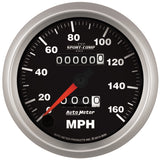 3-3/8" SPEEDOMETER, 0-160 MPH, SPORT-COMP II — White (3693)