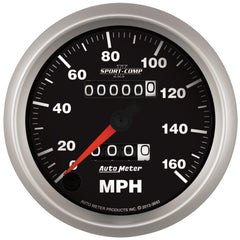 AutoMeter 3-3/8" Speedometer, 0-160 MPH, Sport-Comp II — White (3693)