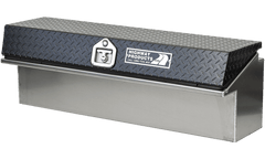 Highway Product 90 X 16 X 16 Passenger Side Low Side Tool Box with Smooth Aluminum Base - 3712-004-BK62