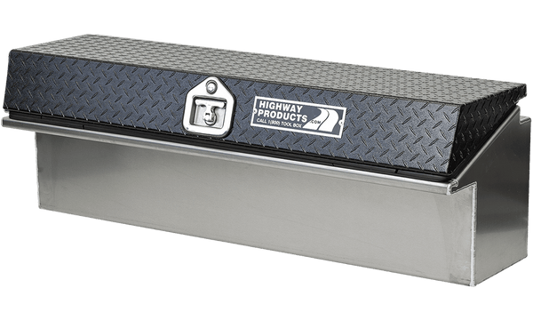 Highway Product 90 X 16 X 16 Passenger Side Low Side Tool Box with Smooth Aluminum Base - 3712-004-BK62