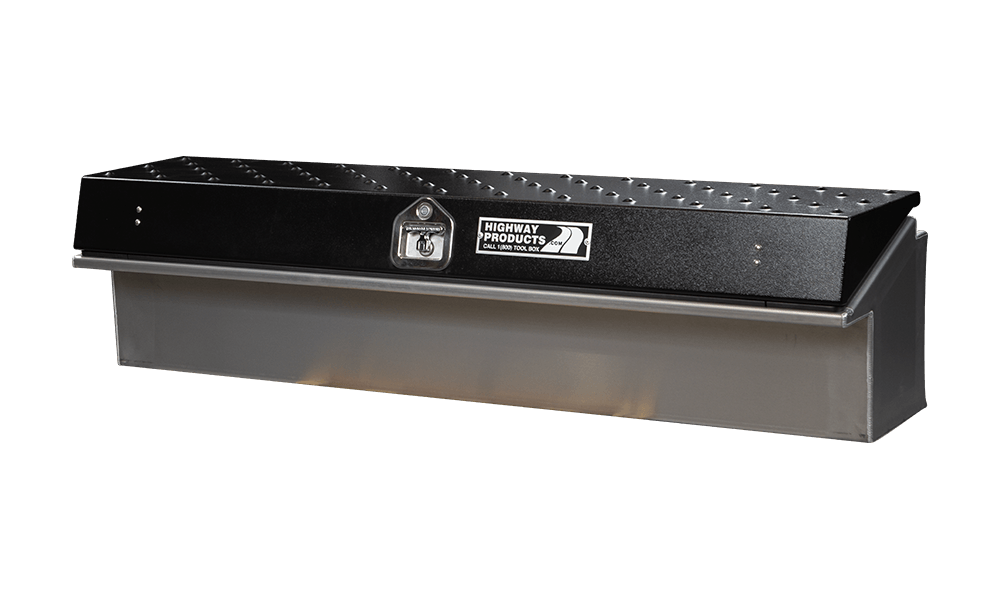 Highway Product 90 X 16 X 16 Passenger Side Low Side Tool Box with Smooth Aluminum Base - 3712-008