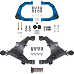 Camburg Ensemble long débattement KINETIK Uniball Trail Series avec bras de suspension supérieurs en billette 22-25 Toyota Tundra 2WD/4WD - bleu