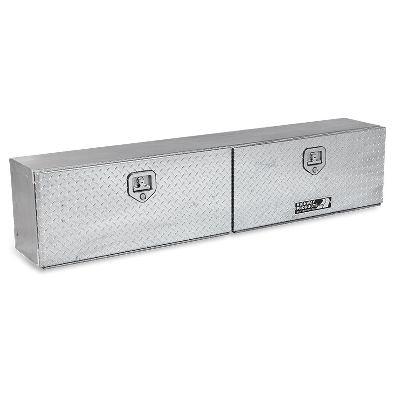 Highway Product 65 X 16 X 13 High Side Tool Box with Diamond Plate Door, Smooth Aluminum Base - 3813-007