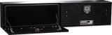 Highway Product 96 X 16 X 13 HIGH SIDE TOOL BOX WITH BLACK DIAMOND PLATE DOOR, SMOOTH BLACK BASE - 3813-019-BK62