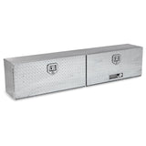 Highway Product 96 X 16 X 13 HIGH SIDE TOOL BOX WITH DIAMOND PLATE DOOR, SMOOTH ALUMINUM BASE - 3813-019