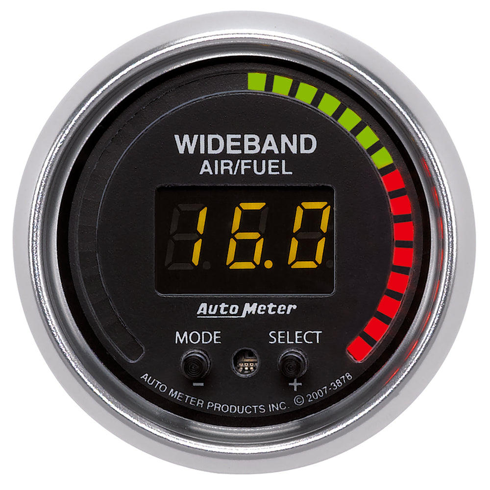 AutoMeter 2-1/16" Wideband Pro Air/Fuel Ratio, 6:1-20:1 Afr, GS