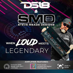 DS18 Amplificateur 4 canaux classe A/B Steave Meade Colab 2x 400/4 ohms 4 x 200/2 ohms 4 x 150/4 ohms watts DEL