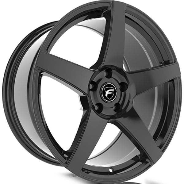 Forgestar Roue CF5 20x9 / 5x114.3 / ET35 / 6.4 po BS - noir brillant