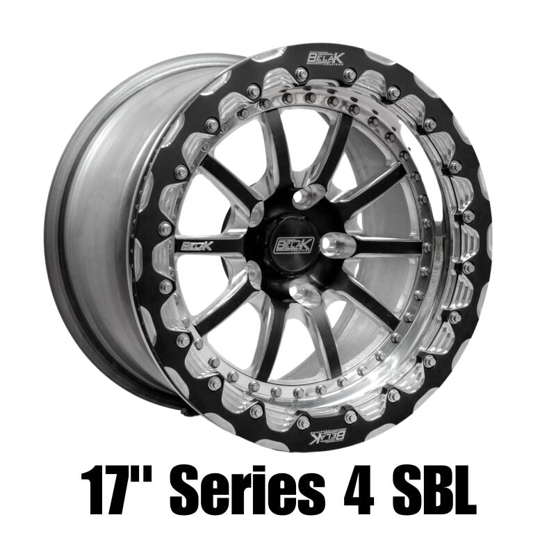 Belak Roue 17x11 / espacement arrière 7.25 po / 5x112 / plateau de montage bas / Series 4 - bloque-talon simple