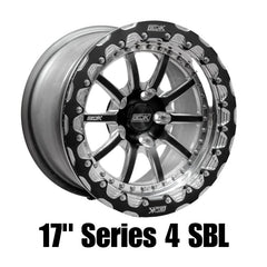 Belak Roue 17x11 / espacement arrière 7.25 po / 5x112 / plateau de montage bas / Series 4 - bloque-talon simple