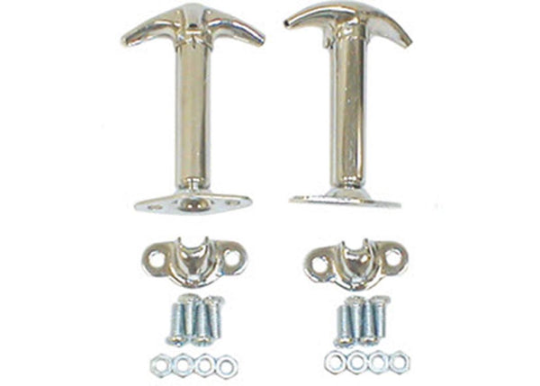 Rugged Ridge Hood Catch Set Chrome 5595 Jeep CJ And Wrangler