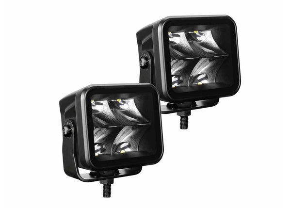 Go Rhino Blackout Series 2X2 CUBE SPOT Light KIT PAIR BLK