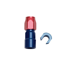 Russell Performance Embout de tuyau rouge/bleu droit à déconnexion rapide SAE femelle de 3/8 po vers tuyau -6