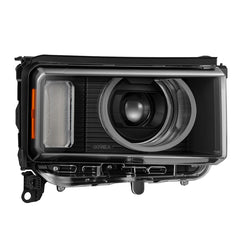 AlphaRex Phare à projecteur DEL LUXX avec éclairage d'activation/clignotant séquentiel/Switchback 24-26 Toyota LC Heritage - noir
